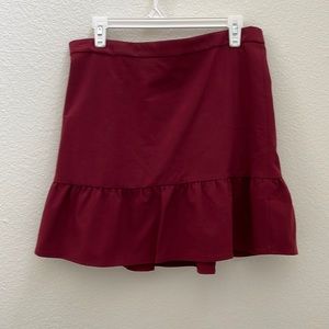 J Crew Womens burgundy crepe skirt size 14 NWT